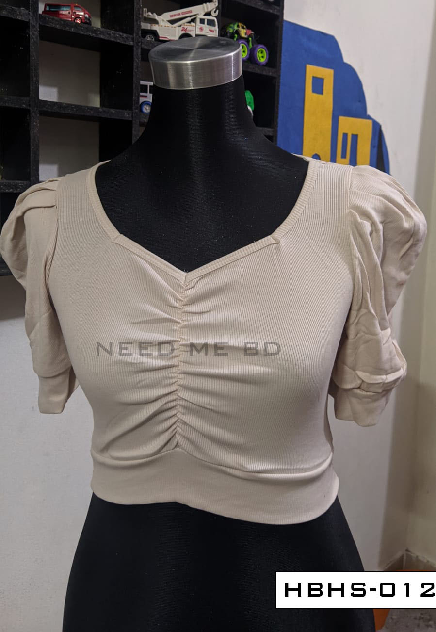 CropTop Blouse - Half body half sleeve