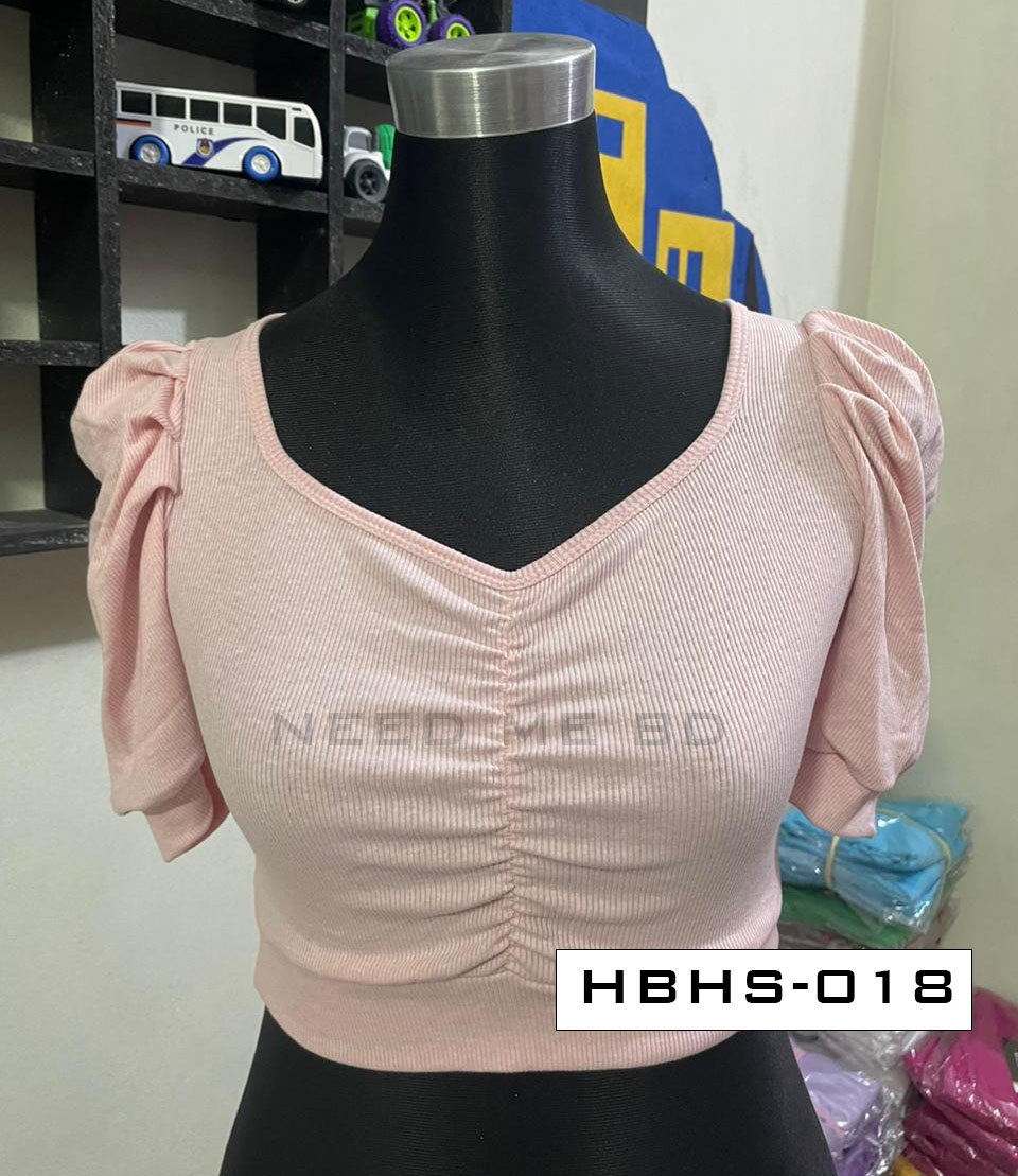 CropTop Blouse - Half body half sleeve